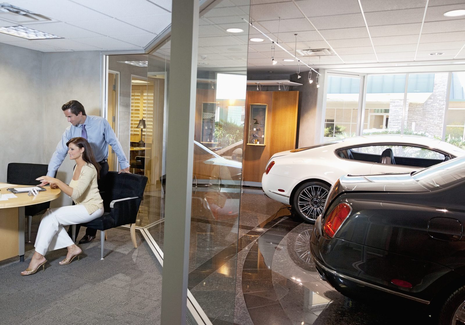 car showroom office