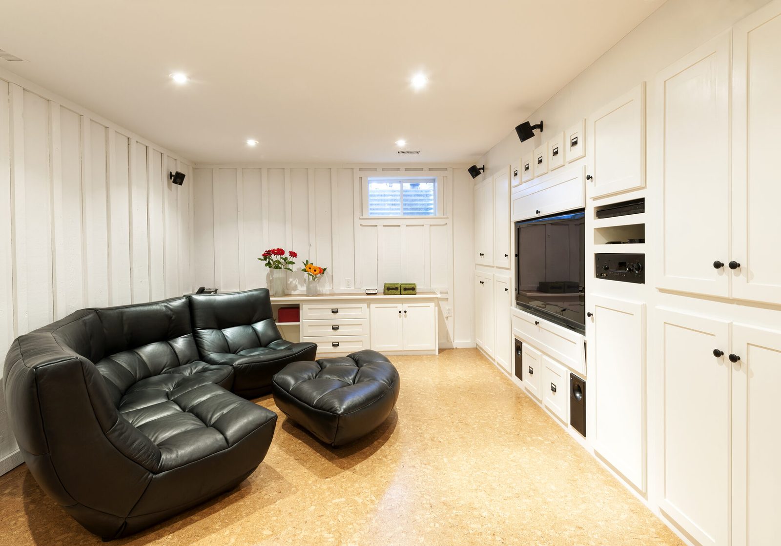 Finished basement of residential