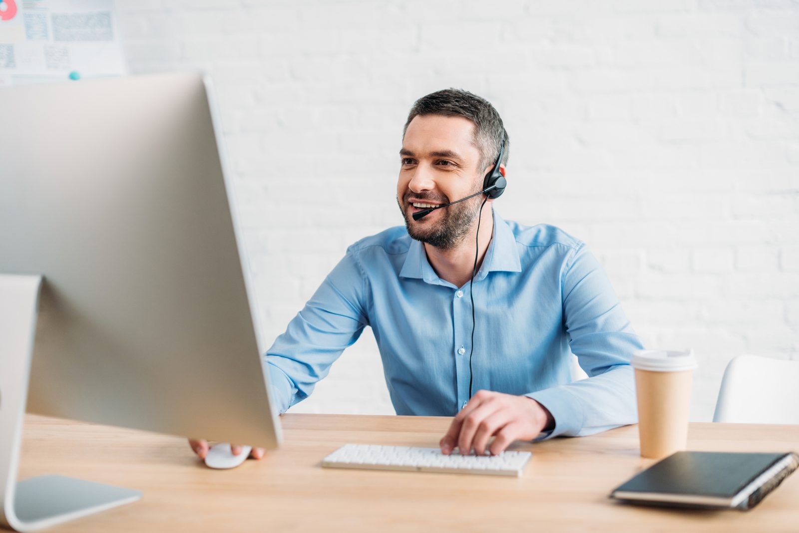 a man cold calling