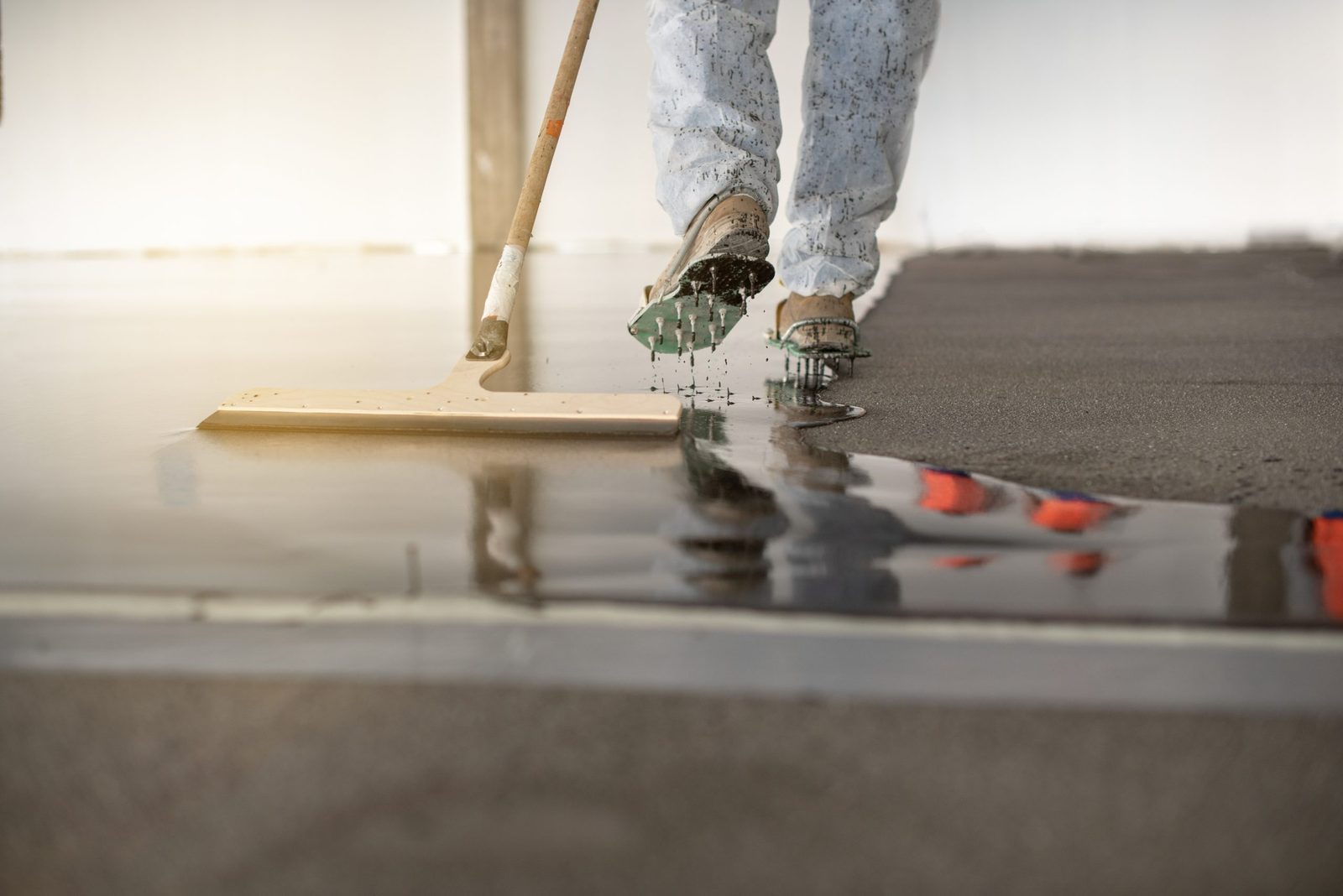 Worker working on the floor